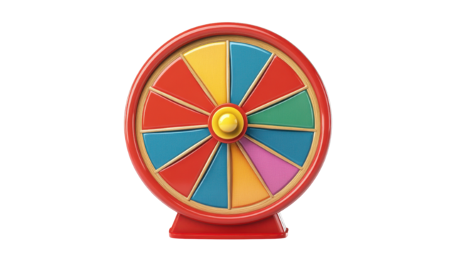 Fortune wheel color on transparent background