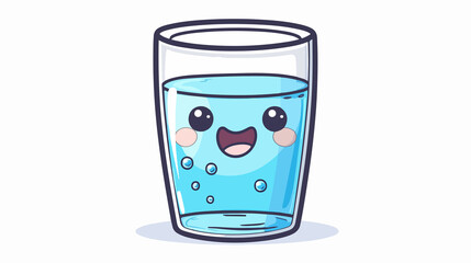 Kawaii Funny Fresh Water Glass Wide Angle Centered