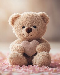 Obraz premium Valentine gift teddy with heart