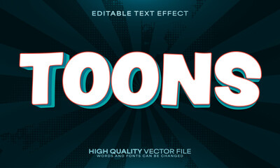Cartoon comic text effect, editable text effect and child 3d font style bold shadow fun poster design