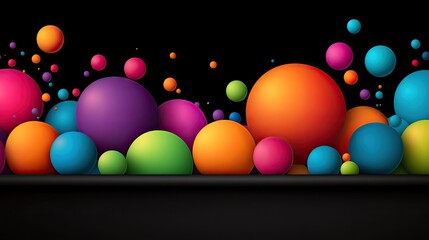 Vibrant Colorful Spheres Abstract Background