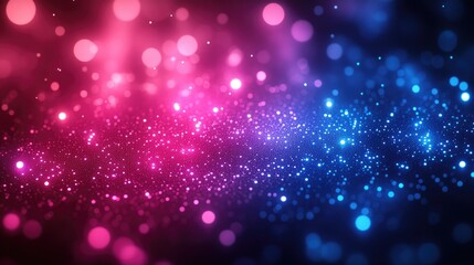 Obraz premium Vibrant Pink and Blue Bokeh Lights Glitter Abstract Background