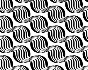 Obraz premium Circles Wavy pattern. Abstraction. Illusion. A simple motive. Background, seamless pattern, wrapping paper, clothing prints, fabric patterns, scarf, wallpaper, carpet, packaging.