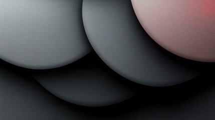 This image features a series of overlapping abstract shapes in gray and soft red tones, showcasing a unique textured surface. The design is elegant and modern.