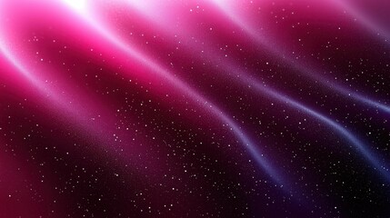 This image features vibrant pink and black waves with a starry background, creating an ethereal and luminous atmosphere.