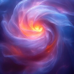 Cosmic Swirl An Ethereal Vortex of Color and Light