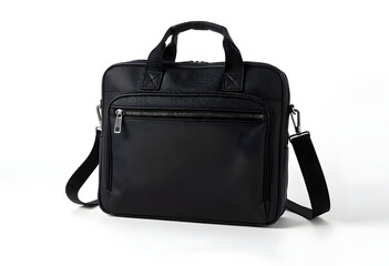 black leather bag