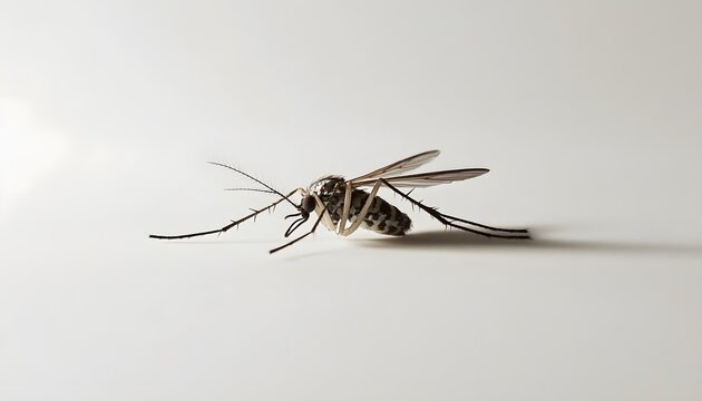 A Close Up View Of A Single Mosquito