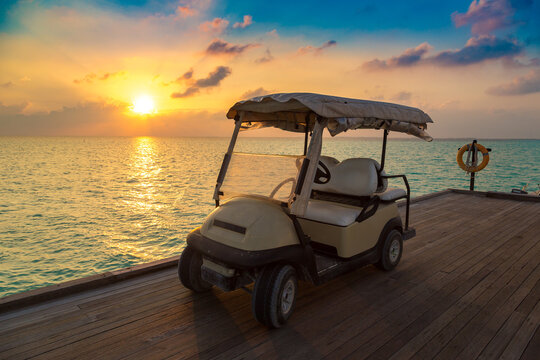 Golf cart at Maldives