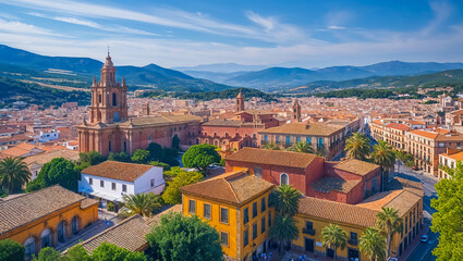 Obraz premium stunning panorama of Ronda Spain, sunny summer day, beautiful