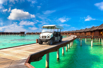 Golf cart at Maldives island