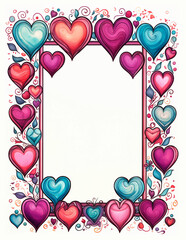 valentines day or wedding romantic hearts page border or background for invitations ads cards posters banners