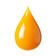 drop of orange juice isolated on white