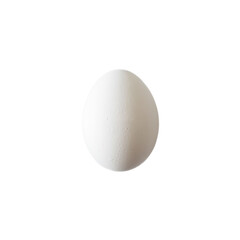 Single white egg on clean white background for Easter