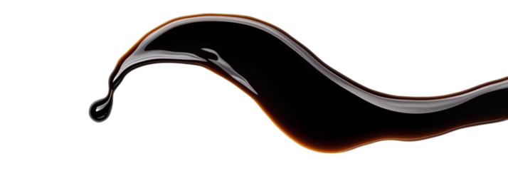 wave of black coffee isolated on white