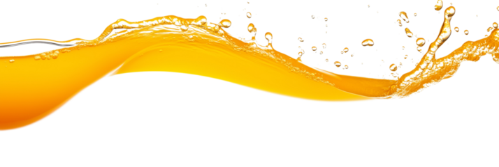 wave of orange juice isolated on white
