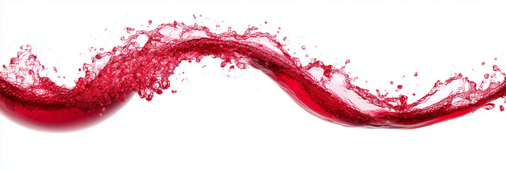 wave of red wine isolated