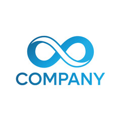 Infinity logo design Two interconnected figures symbolizing infinity contact