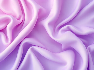 Fototapeta premium Lavender and Pink Satin Fabric with Soft Waves and Elegant Flowing Design