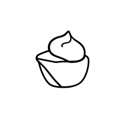 Creamy Dessert Delight: A Whipped Cream Treat in a Bowl. Indulge in this sweet, delicious culinary creation, perfect for satisfying your sugar cravings.