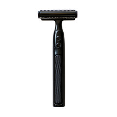 Obraz premium Stylish black safety razor placed on a clean transparent background for shaving enthusiasts, Black safety razor on transparent backgroundfile