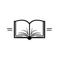 Open Book Symbol: A Gateway to Knowledge and Learning. Simple, elegant design representing literature, education, and wisdom.