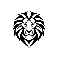 Fototapeta premium Majestic Lion Head: A Powerful Symbol of Strength and Royalty. Perfect for logos, branding, and wildlife designs.
