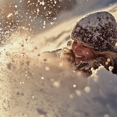 woman enjoying ice skating