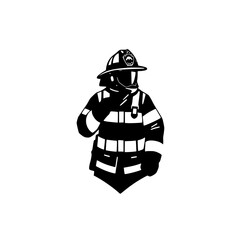 Firefighter: A Symbol of Courage and Bravery | High-Resolution Vector Graphic