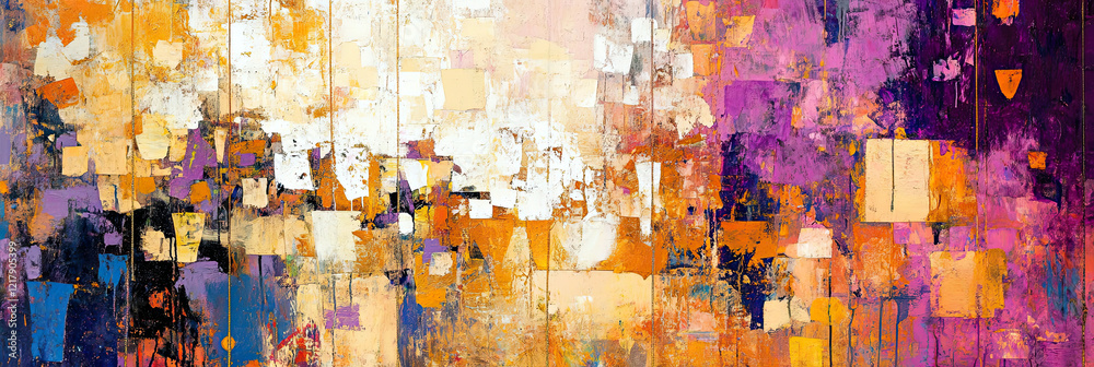 Poster fascinating canvas of colors and shapes reflecting creative expression and artistic passion