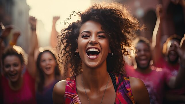 people dacing at summer beach party