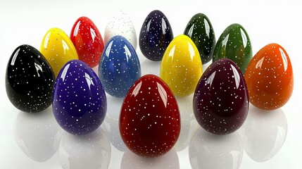 Easter egg hunt celebration colorful eggs collection in ar vibrant virtual environment