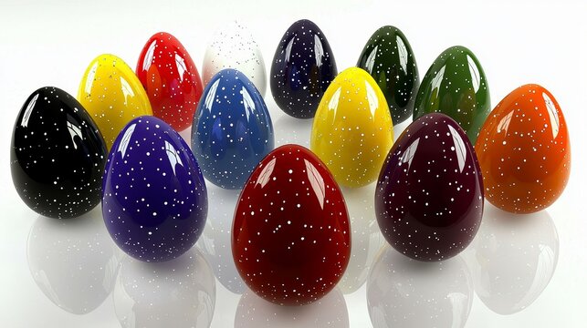 Easter egg hunt celebration colorful eggs collection in ar vibrant virtual environment