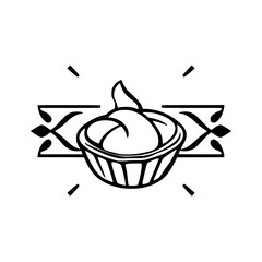 Creamy Dessert in a Bowl: A Culinary Delight. This image showcases a delectable, creamy dessert, artfully presented in a rustic bowl. Perfect for food blogs, restaurants, and culinary websites.