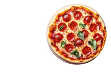 Tasty pizza Pepperoni isolated in white background PNG