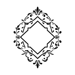 Elegant Floral Frame Design: Vintage Ornament Border for Wedding Invitation, Luxury Branding, and Decorative Projects