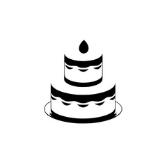 A delectable two-layered cake, perfect for birthdays or special occasions.  This image showcases a simple yet elegant design, ideal for bakeries and celebratory themes.