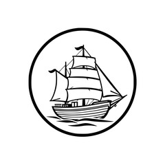 Vintage Sailing Ship: A Nautical Voyage. Explore the high seas with this classic sailing vessel artwork. Perfect for travel, adventure, and maritime enthusiasts.