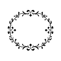 Elegant Floral Frame: Vintage Ornament Border, Vector Design Element for Classic Backgrounds and Templates