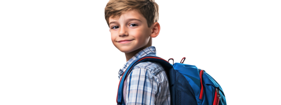 School-Ready Boy, Young boy with backpack, prepared for school, ideal for educational content, back-to-school promotions, parenting resources