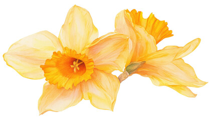 Yellow flower on transparent background