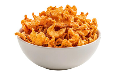 A Bowl of Pakoras and Savory Snacks Representing the Heart of Traditional Festive Meals isolated on transparent background.
