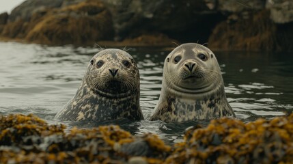 Naklejka premium Promoting wildlife protection and peace on earth day ocean view real play experience