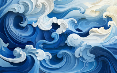 Fototapeta premium The classical traditional Chinese element wave texture art background