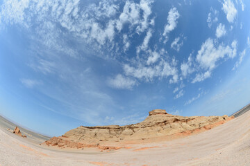 Geomorphic Scenery Desert in Xinjiang, China