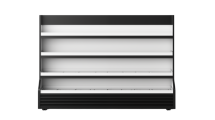 Empty Commercial Refrigerator Shelves for Retail Display Mockup