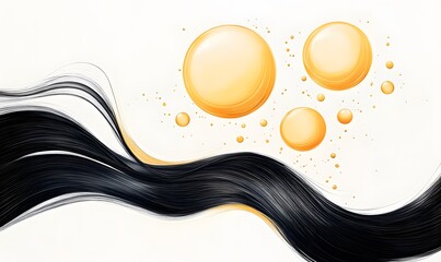 Fototapeta premium Close-up of transparent bubbles, Cosmetics, Research, generation AI 