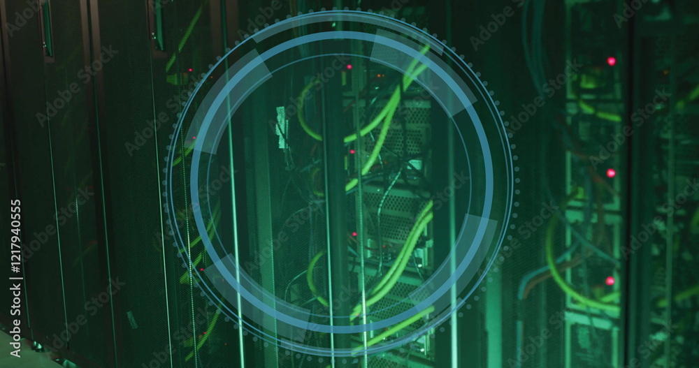 Poster image of digital data processing over computer servers