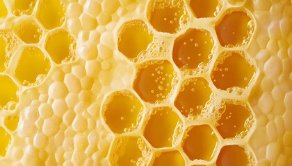 Golden Honeycomb Filled With Sweet Honey