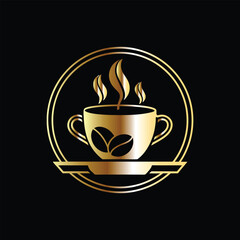Coffee cup logo design template. Coffee shop, cafe, restaurant, bar, menu,
 coffee house, cafe, restaurant, bar. Vector illustration.